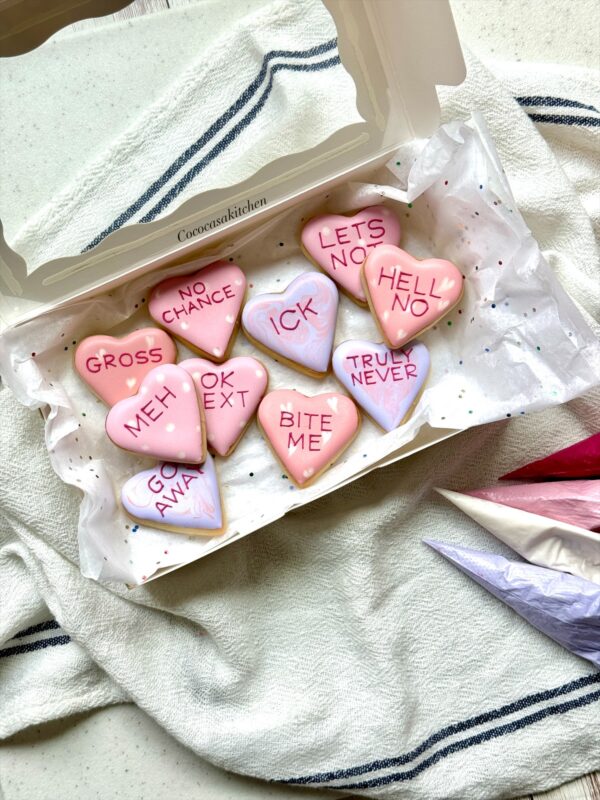 "Anti Valentines" mini cookies